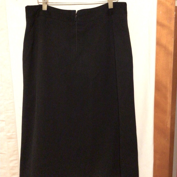 CELINE PARIS WOOL SKIRT WITH LEATHER ACCENT SZ 46 # wool - Picture 5 of 11